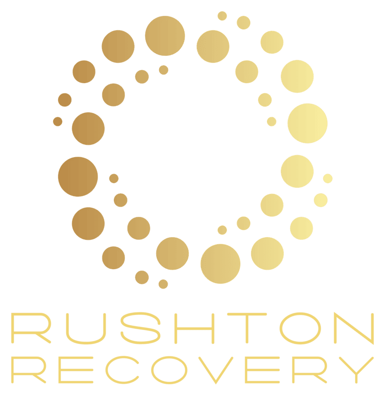 Gold Rushton Recovery logo with text at the bottom